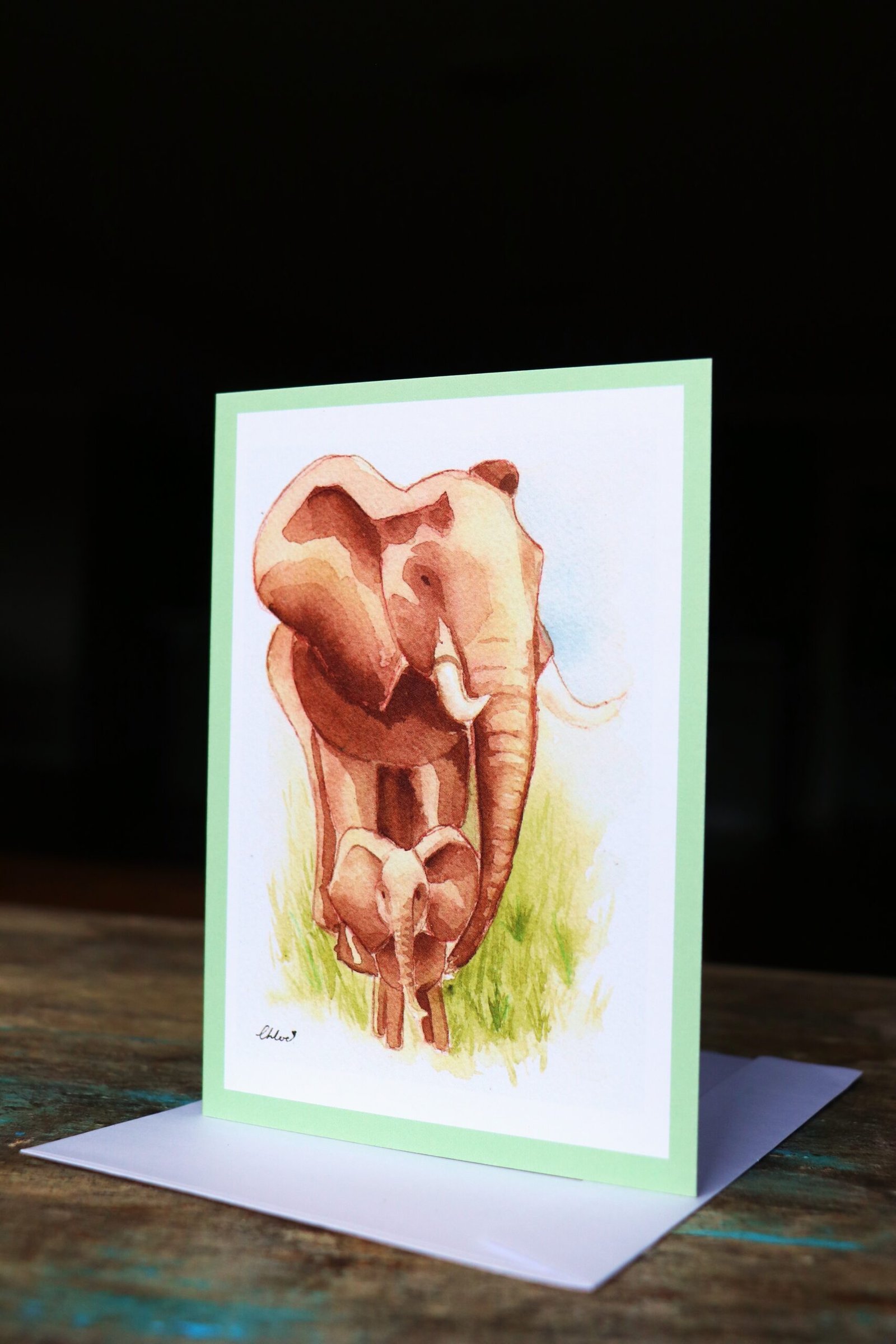 IMG_6406 Elephant - Greeting card
